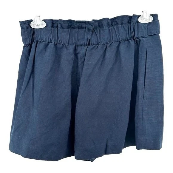 Club Monaco | Para mujer 10 azul marino mezcla de lino cintura elástica preppy Foto 2 de 4