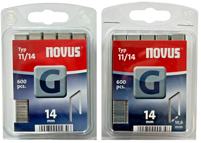 2x 600 Tackerklammern Novus Typ G 14mm 14 x 10,6 mm Heftklammern # 042-0388