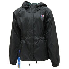 0137S giubbotto bimbo K-WAY antivento nero giacca jacket kid