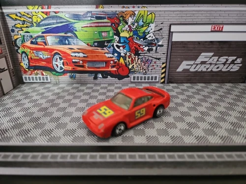 Vintage 1987 Hot Wheels Porsche 959 red No. 59 Metal base Rare