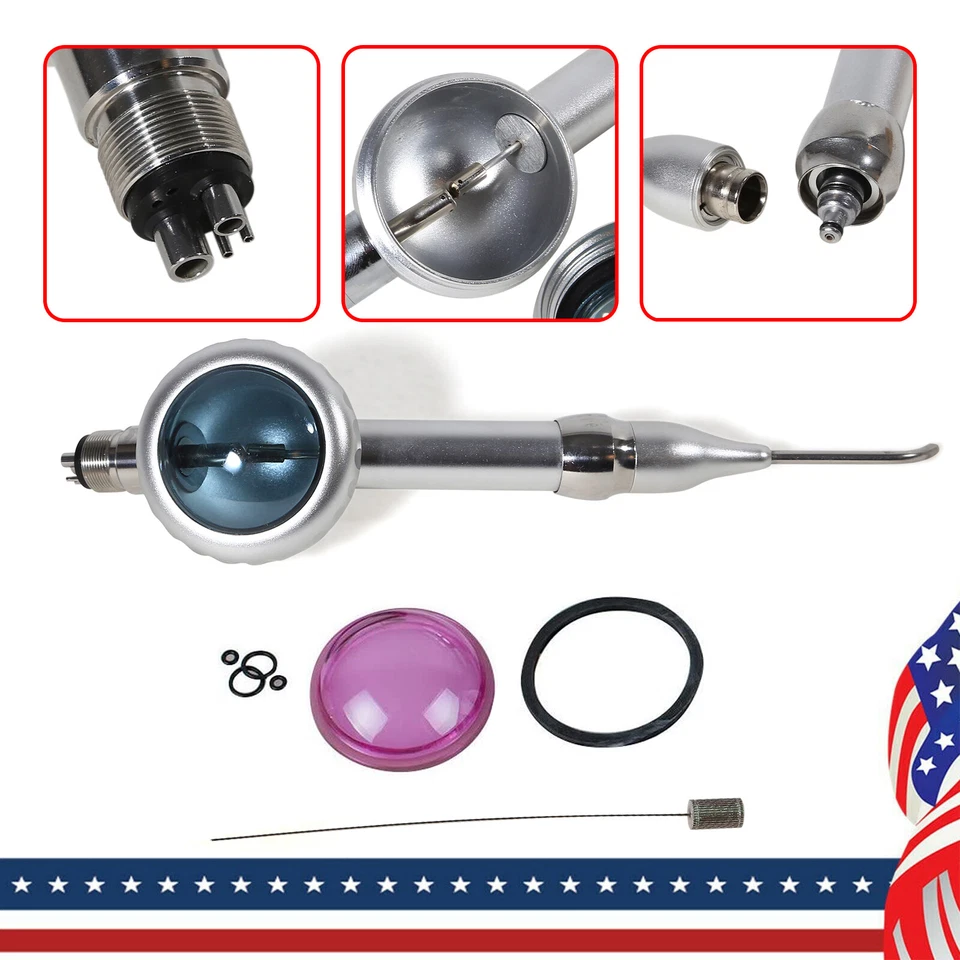 Pulidor de aire dental flujo dientes pulido pieza de mano higiene prophy jet 4 H & Tip Foto 2 de 4