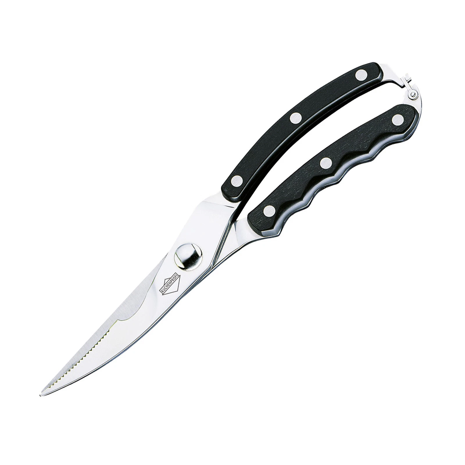 Kuchenprofi Stainless Steel Curverd Poultry Shears with Grooved Handle, 10-Inch