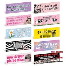 10PCS Funny Car Bumper Magnet, New Driver Magnet Prank Magnetic Chaotic Driver
