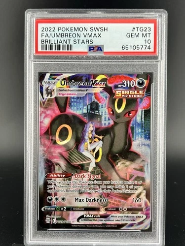 Pokemon Umbreon VMAX Brilliant Stars Trainer Gallery Full Art #TG23 PSA 10 Gem