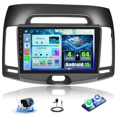 8 Core Qualcomm 4G+64G Android 15 Car Stereo Radio for Hyundai Elantra 2007-2...