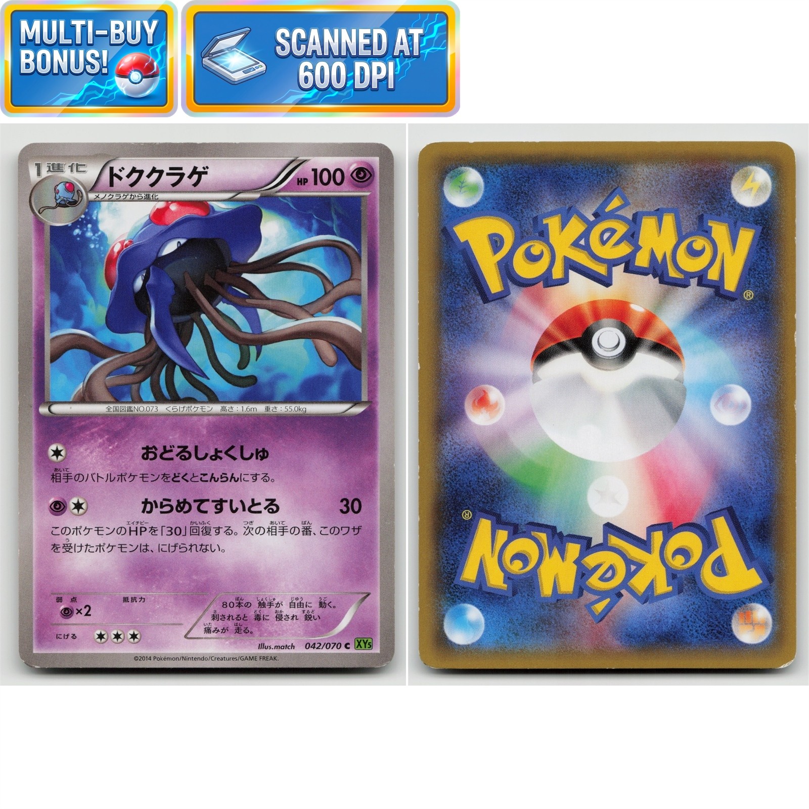 Tentacruel 1st Edition 042/070 Tidal Storm XY5 LP Japanese Pokémon TCG Card