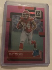 2022 Panini Donruss Optic Skyy Moore Rated Rookie Pink Prizm KC CHIEFS #224 RC🔥