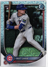 2025 Bowman Chrome #46 Matt Shaw Mojo Refractors