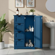 Navy blue, MDF, paint finish and melamine veneer, vertical stripes, 56 30 82.5cm