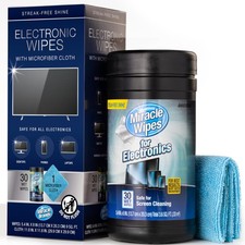 MiracleWipes for Electronics Cleaning - Screen Wipes Designed for TV, Phones,...
