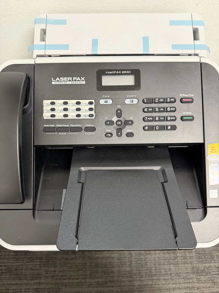 Nueva máquina de fax láser monocromática Brother Intellifax 2840 y copiadora Foto 3 de 3