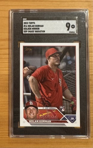 Nolan Gorman [Golden Mirror SSP Variation] #16 2023 Topps card