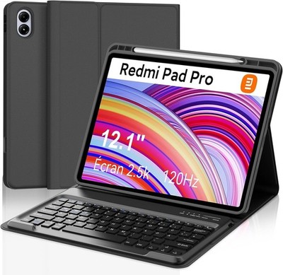 Xiaomi Redmi Pad Pro 12.1 Hülle mit magnetischer Tastatur QWERTZ für Tablet,