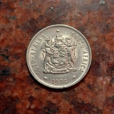 1974 SOUTH AFRICA 20 CENTS COIN - #B7961