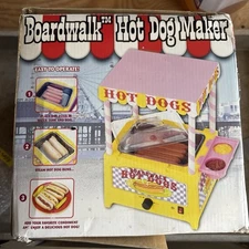 Boardwalk Hot Dog Maker Carnival Style Counter Cart Party Fun Cooker Steamer NOB