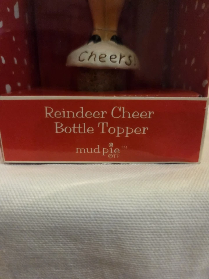 Topper Botella Reno Mudpie Vacaciones Navidad Año Nuevo Foto 2 de 4
