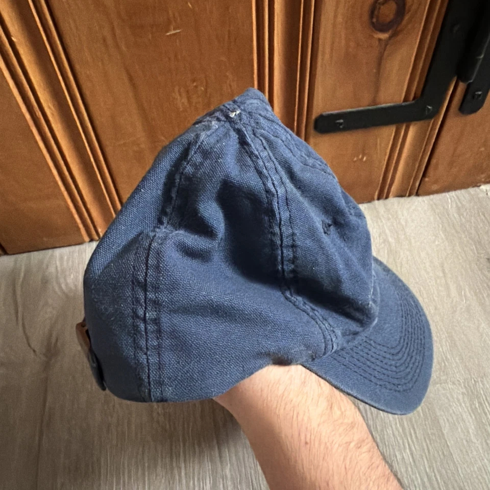 Gorra de Cigarrillo Vintage Camel Azul Marino Hebilla Ajustable Correa Trasera Logo Foto 4 de 4