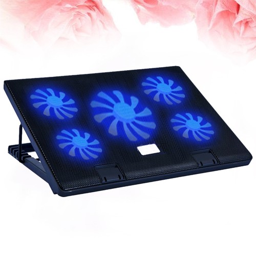 1Pc DC5V Laptop Cooler Notebook Cooling Mat USB Cooler 5 Fans Computer Stand - 第 1/12 張圖片