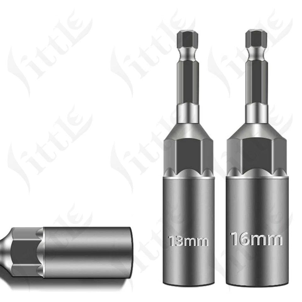 5.5-19mm Hex Magnetic Nut 80mm Long Socket Set Impact Drill Bit Hex - Image 3 of 4