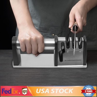 4 Stage Knife Sharpener Professional Ceramic Tungsten Kitchen Sharpening Tool
