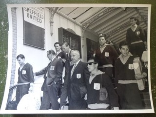 World Cup 1966 Uruguay team arrive at Sheffield station Original Press Photo