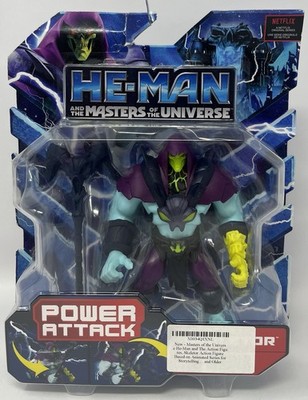 Masters of the Universe He-Man Skeletor Power Attach Action Figure Damaged Pkg