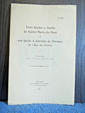 Muller.  3 HACHES À DOUILLE SAINTE-MARIE-DU-MONT & 1 HACHE À AILERONS DE BARRAUX