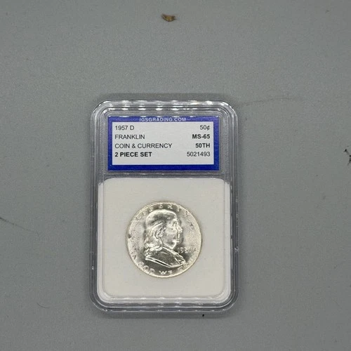 1957-D Franklin Half Dollar 50C US Coin. Uncirculated - Mint State