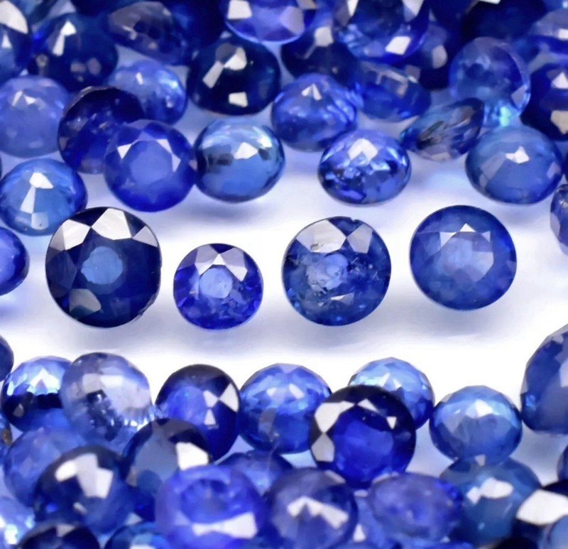 Blue Sapphire round lot 223 pcs 59.32 ct. - Heated, Ceylon
