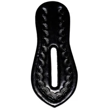 84HS Hilason Western Saddle Repair Leather Cinch Girth Holder Black