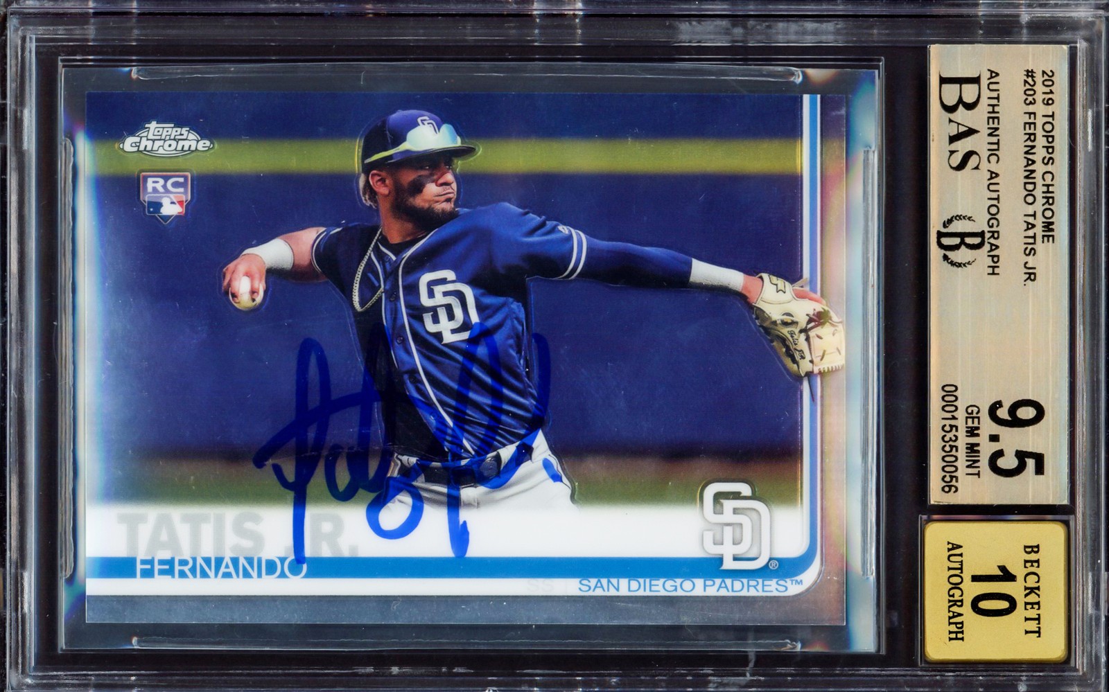 Fernando Tatis Jr. 2019 Topps Chrome #RA-FT Rookie Auto Price