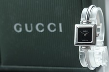 [Near MINT w/box] GUCCI 1900L Black Dial Square Quartz Women's Watch From JAPAN