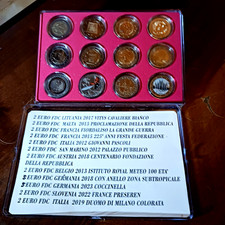 2 EURO e 5 EURO. LOTTO DI 12 MONETE FDC.DI DIVERSI PAESI.COMMEMORATIVE