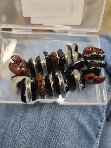 24 heart black and lepord print magnets