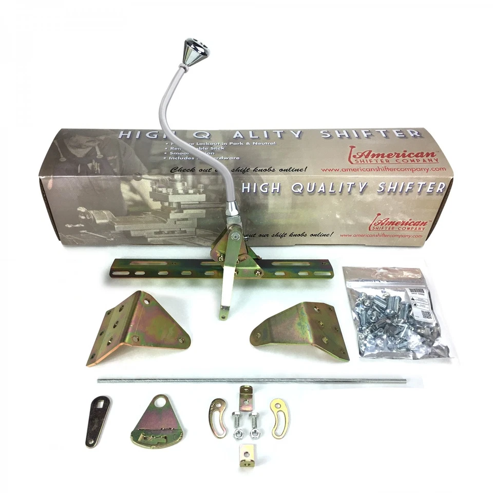 豪华按钮变速器套件带 16 铬制长凳臂适用于 GM TH350 — 第 2/4 张图片