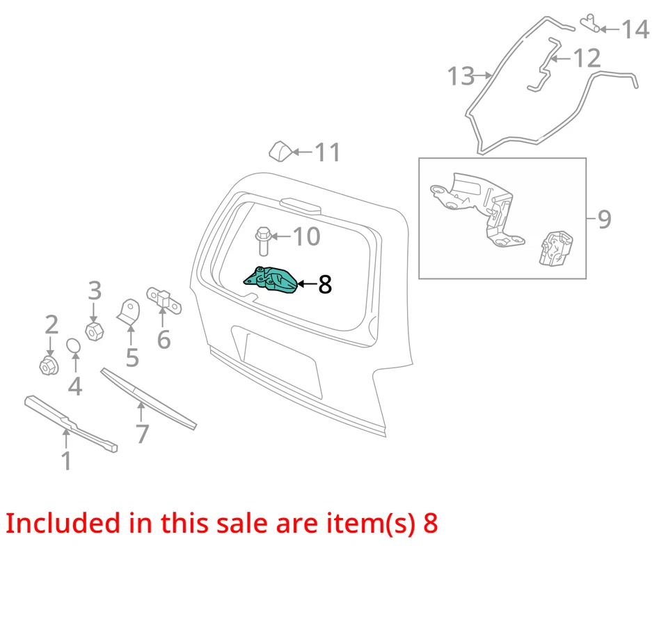 Lincoln Navigator 2013 motor limpiaparabrisas trasero fabricante de equipos originales 180 k millas - LKQ397731410 Foto 4 de 4