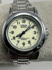Lorus Sports V515-6C90 Ladies Watch New Battery 28MM 7" J97