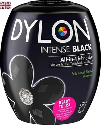 Dylon Washing Machine Fabric Dye Pod Intense Black, 350g, Packaging May Vary