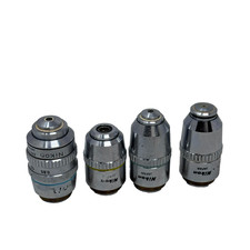 Nikon Microscope Objective Lens Set Plan 10x, 40x, 50x, 100x Oil 160mm
