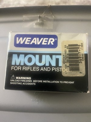 Weaver Detachable Scope Rings, Part 49032,  Medium, Stainless, 1'' Diameter