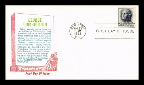 US COVER GEORGE WASHINGTON 5C FIRST DAY ISSUE KHOL KRAFT CACHET