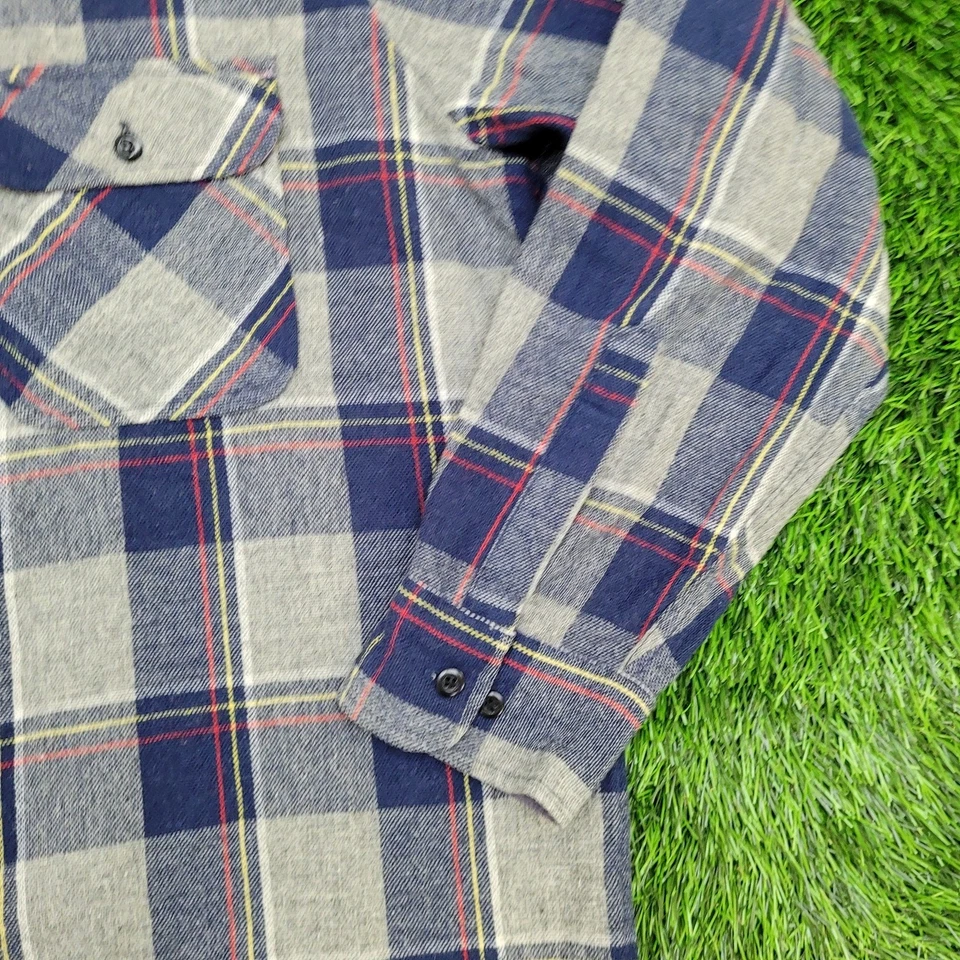 Vintage Fieldmaster Wool Flannel Button Shirt XL Buffalo Plaid 80s 90s - Image 3 of 4