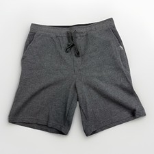 Eddie Bauer Lounge Shorts Mens M Gray Cotton Blend Drawstring Casual