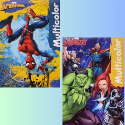 Marvel Spider-Man & Avenger Malbuch Set für Kinder Din A4 Multicolor Malen