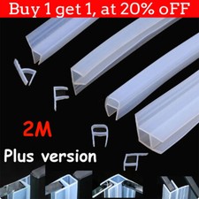 2M F/H/U Shape Bath Door Shower Screen Enclosure Seal Strip for 6-8mm Glass Plus