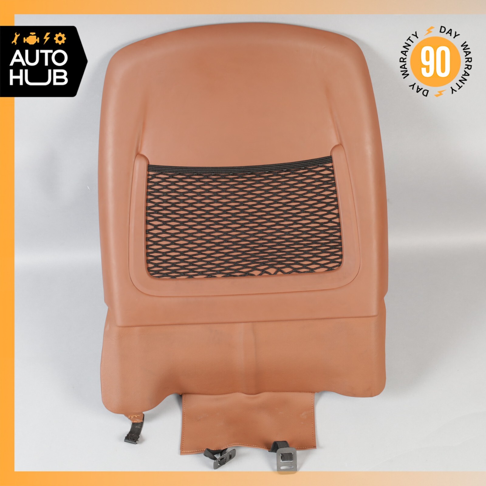 14-17 Maserati Ghibli M157 Front Left Driver Side Seat Back Cover Brown OEM 51k