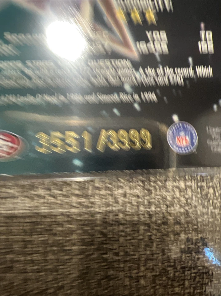 1998 Topps Stars Jerry Rice SF 49ers Silver Parallel #3551/3999 🔥 05/12 - Image 4 of 4