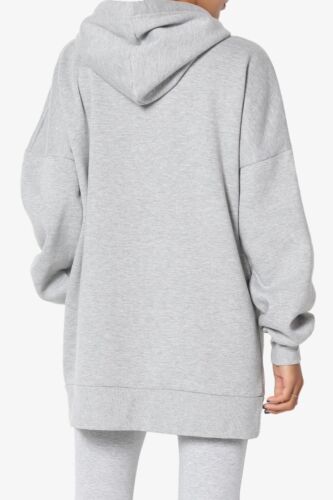 TheMogan S~3X Oversized Pullover Fleece Hooded Sweatshirt Oversized Tunic Hoodie - Picture 4 of 146