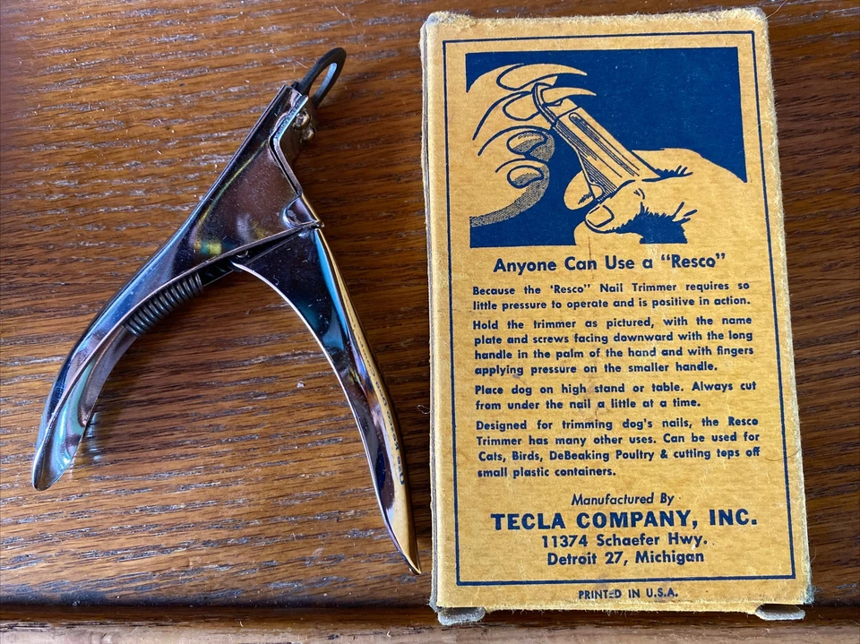 ВИНТАЖНЫЙ RESCO оригинальный собаки ногтей триммер в коробке, сделано в США домашних животных ногтей триммер - Изображение 2 из 4