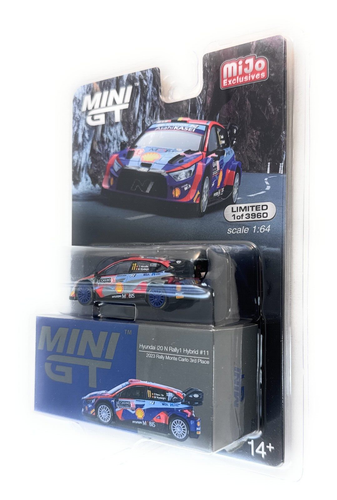 chase Mini GT 1:64 Hyundai i20 N Rally1 2023 Rally Monte Carlo 3rd Place #11 710 - Picture 3 of 4